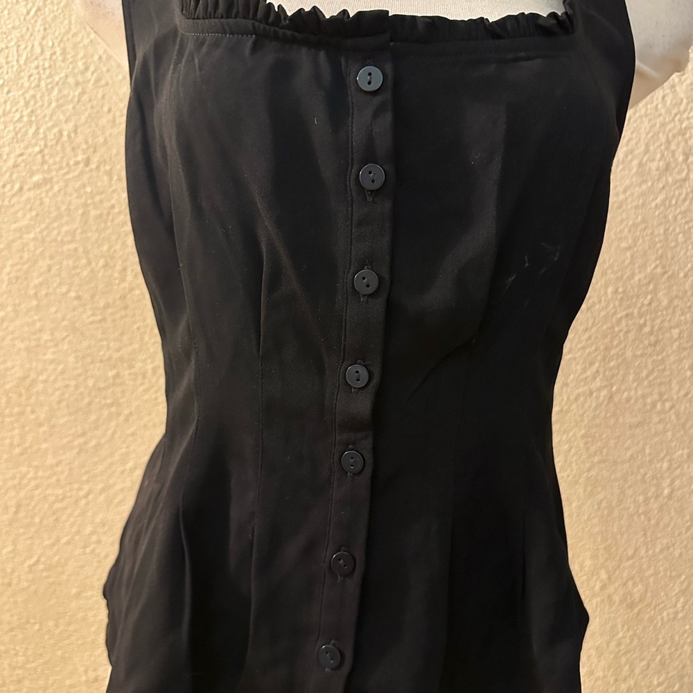 French Connection Black Ruffled Top - Picture 4 of 12